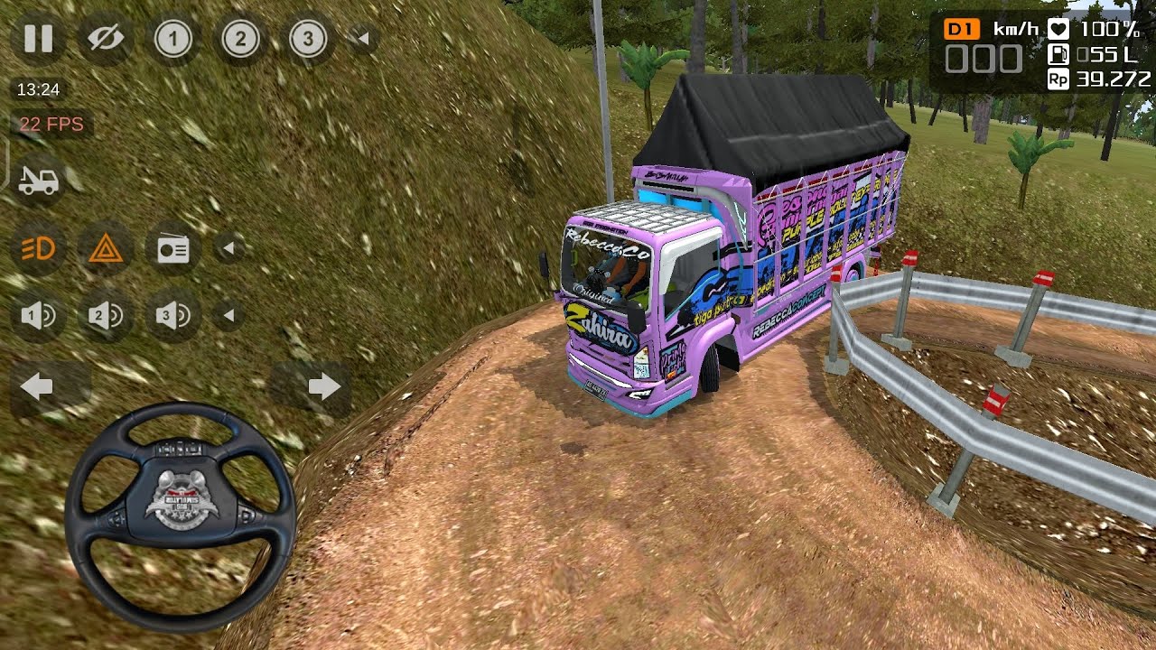 🚛 4×4 MINI MODIFIED TRUCK GOODS EXPORT IN OFFROAD 🤯 | TRUCK SIMULATOR | NEW TRUCK MOD IN BUSSID GAME