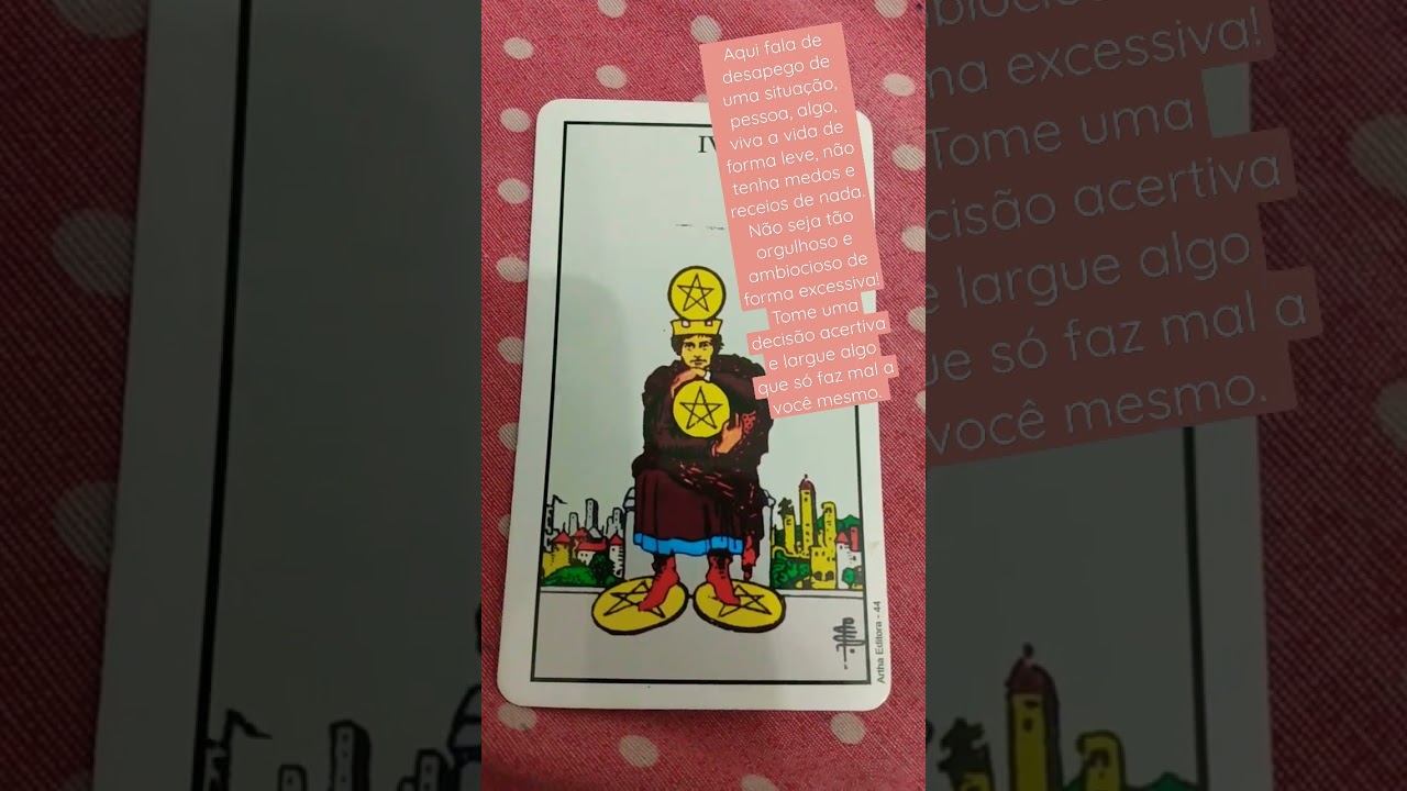#tarot #tarotconselho #cartomancia #tarotreading #tarotcards #tarotgratis #4deourostarot