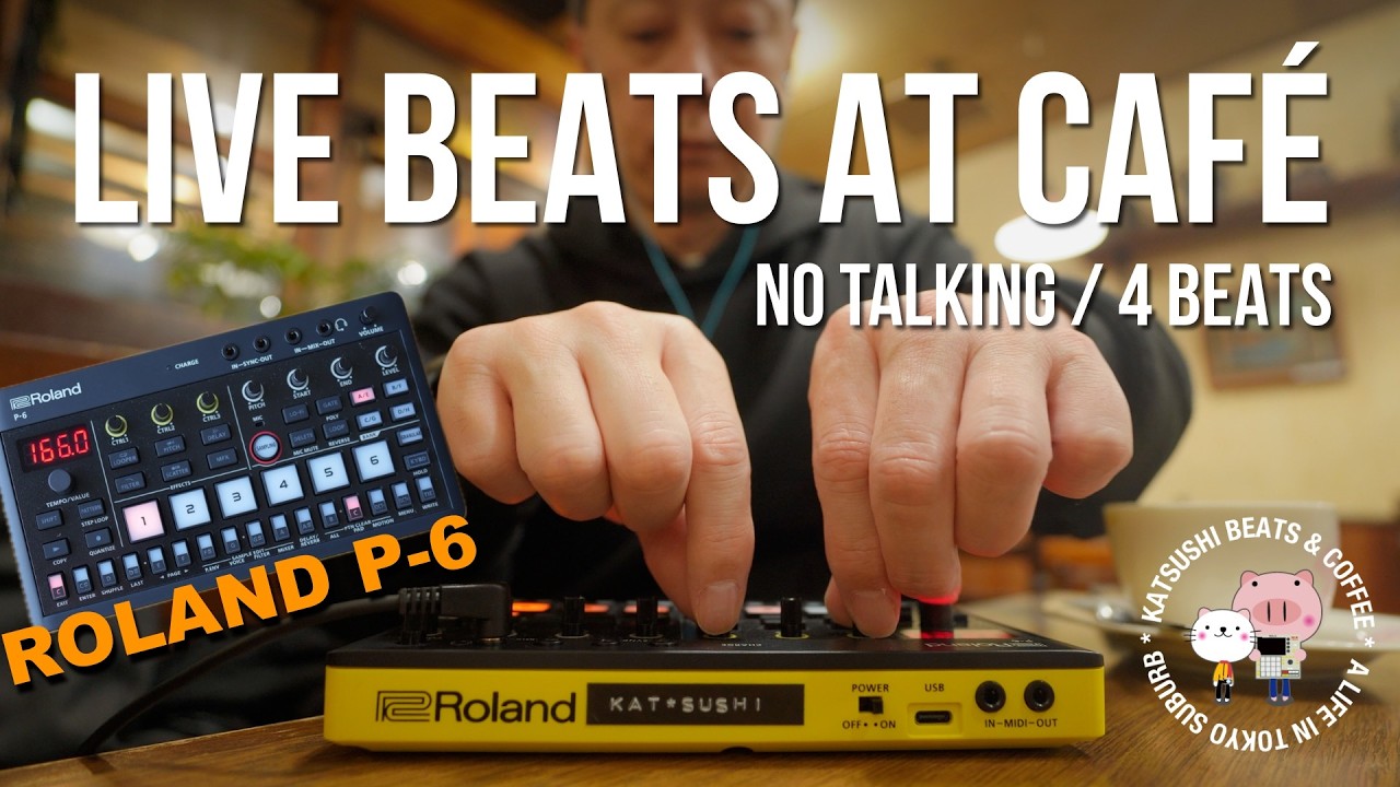 Roland P-6 – Live Beats at a Café (4 Beats, No Talking)