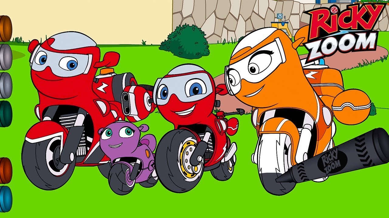 Ricky Zoom Fran&ccedil;ais 🏍️ Rencontrez Ricky Et Sa Famille ! | Coloration Pour Les Enfants | Dessin Anim&eacute;