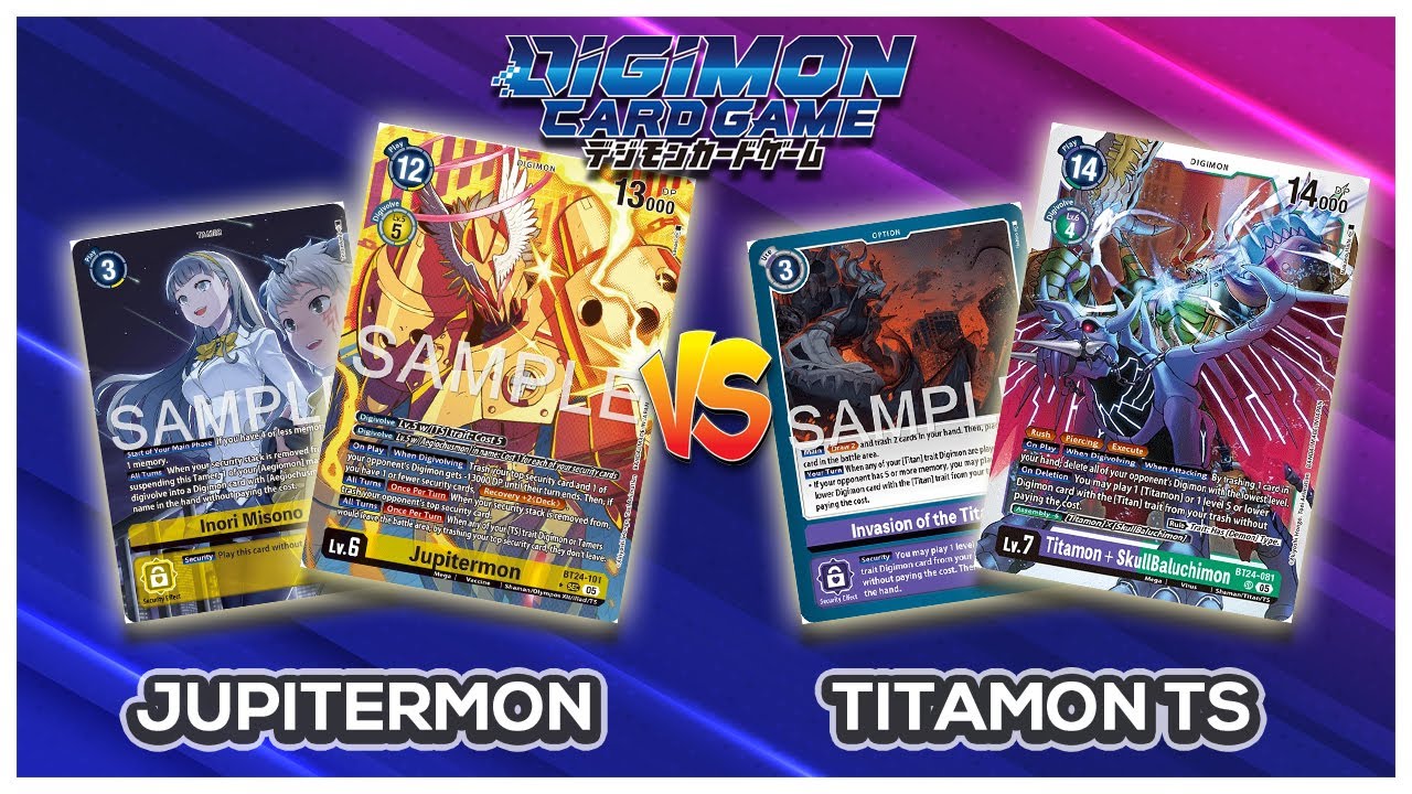 *NEW* Jupitermon vs Titamon + SkullBaluchimon &bull; BT24 Gameplay | Drasil | Digimon TCG
