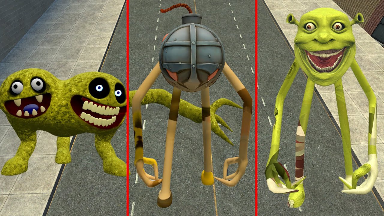 Surviving sherk vs Innyume Smiley's bombomdino vs Innyume Mutant Depraved Roblox Nextbot|Garry's Mod