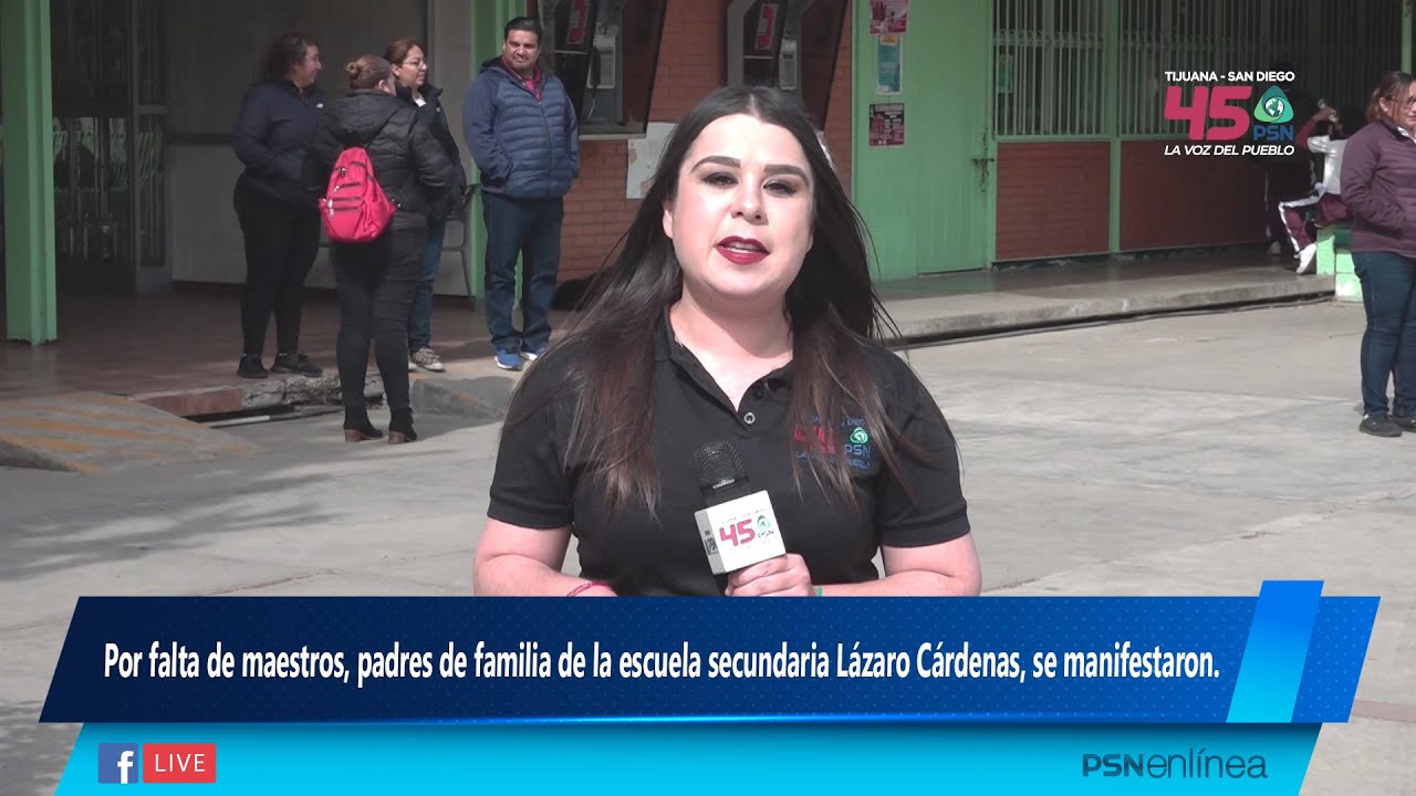 Por falta de maestros, padres de familia de la escuela secundaria Lázaro Cárdenas, se manifestaron.
