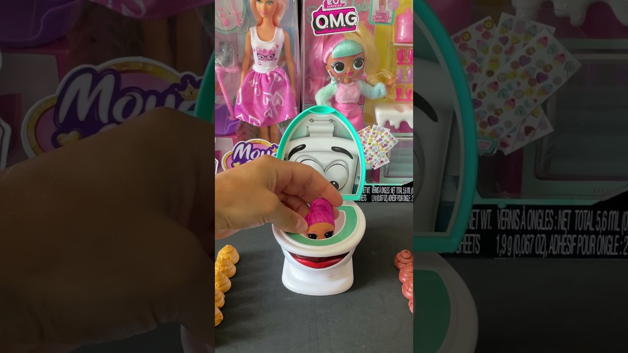 Satisfying With Unboxing & Review L.O.L Surprise Dolls in Toilet l ASMR Videos Shorts