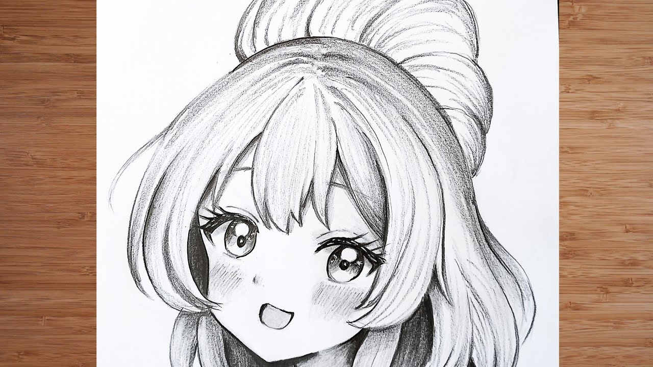 How to Draw a Cute Anime Girl  |  Pencil Sketch Tutorial ✏️ 