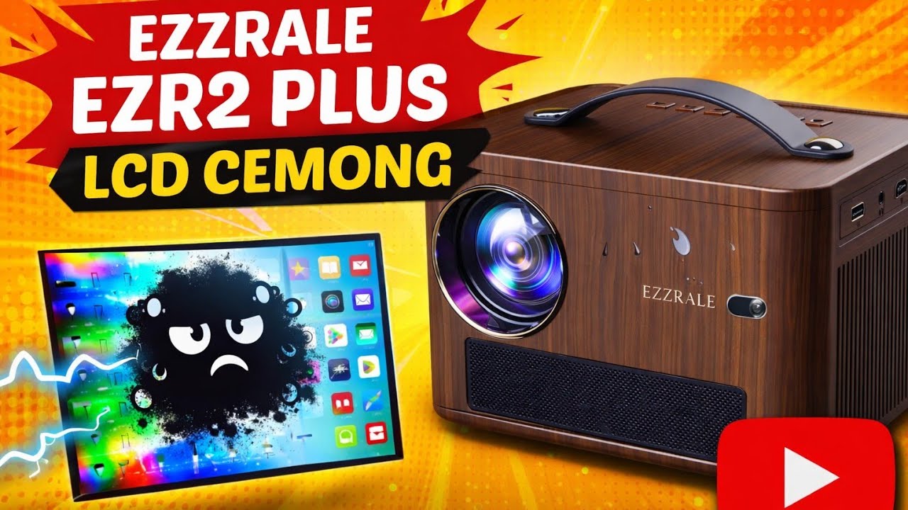 Service proyektor LED Ezzrale EZR2 Plus , LCD tebal Sulit disembuhkan !!!!!!!