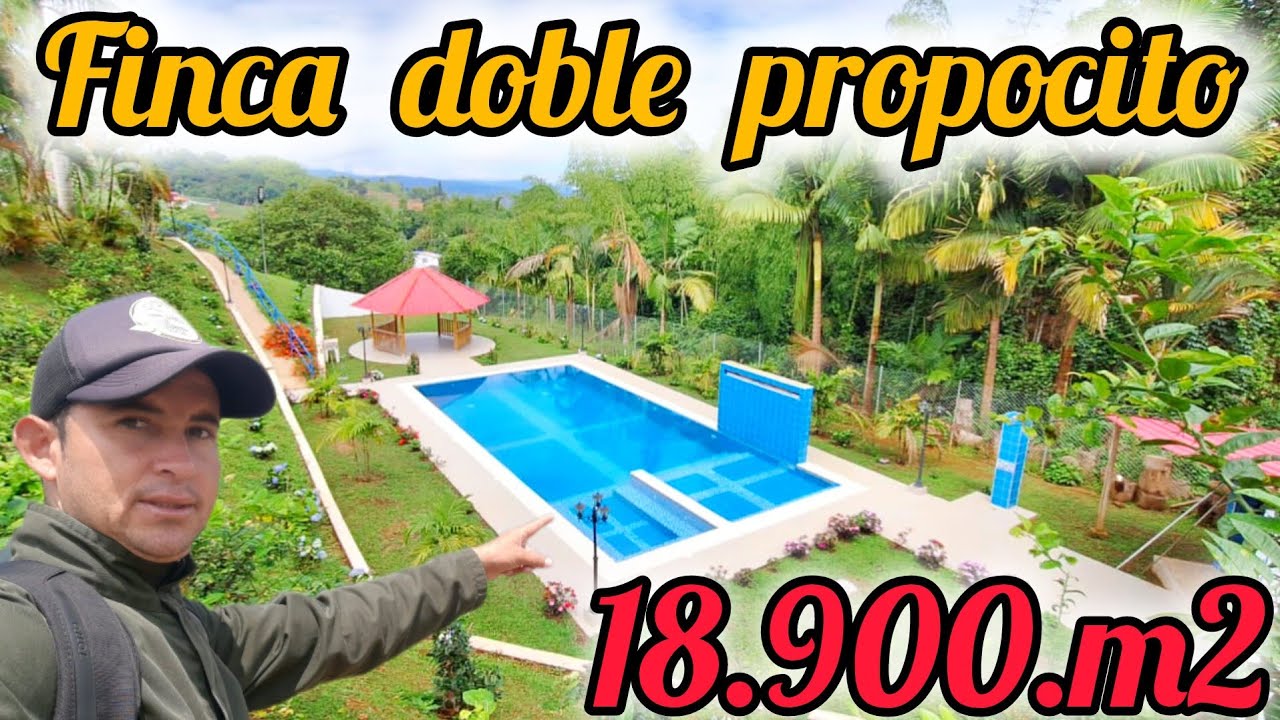 #PEDROPARRA Finca Doble propósito de 18.900.m2 cerca cali Colombia campo ventas propiedades