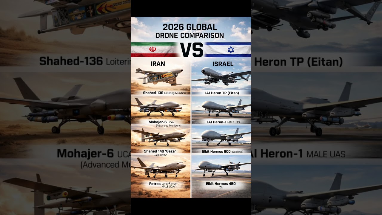 Iran vs Israel Drones 2026🔥 Ultimate UAV Showdown #drones #military #uav #warfare #iran #israel