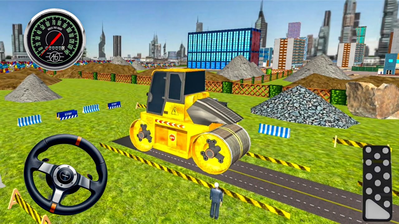 Road Roller Construction - JCB Game 3D Road Construction - Android Gameplay