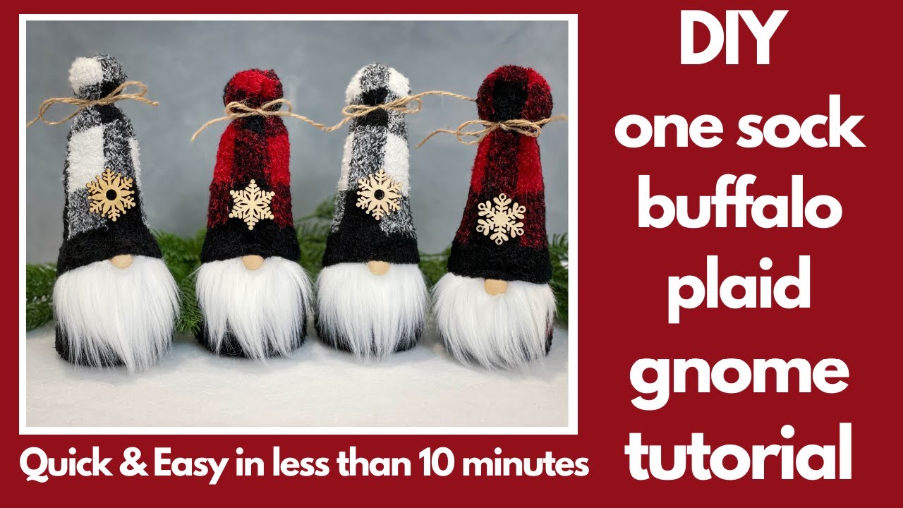 DIY One Sock Gnome/Christmas Gnome/No Sew Gnome/Craft fair ideas 2021