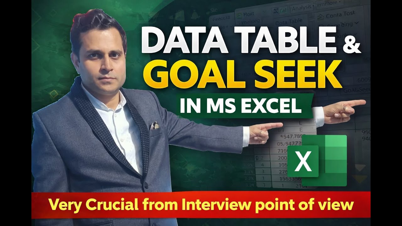 Data Table & Goal Seek in MS Excel