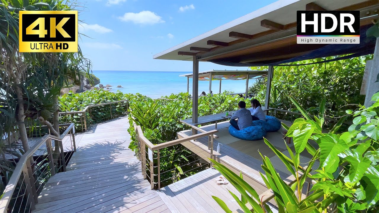 Okinawa Walk - Hoshino Resorts BANTA CAFE - 4K HDR