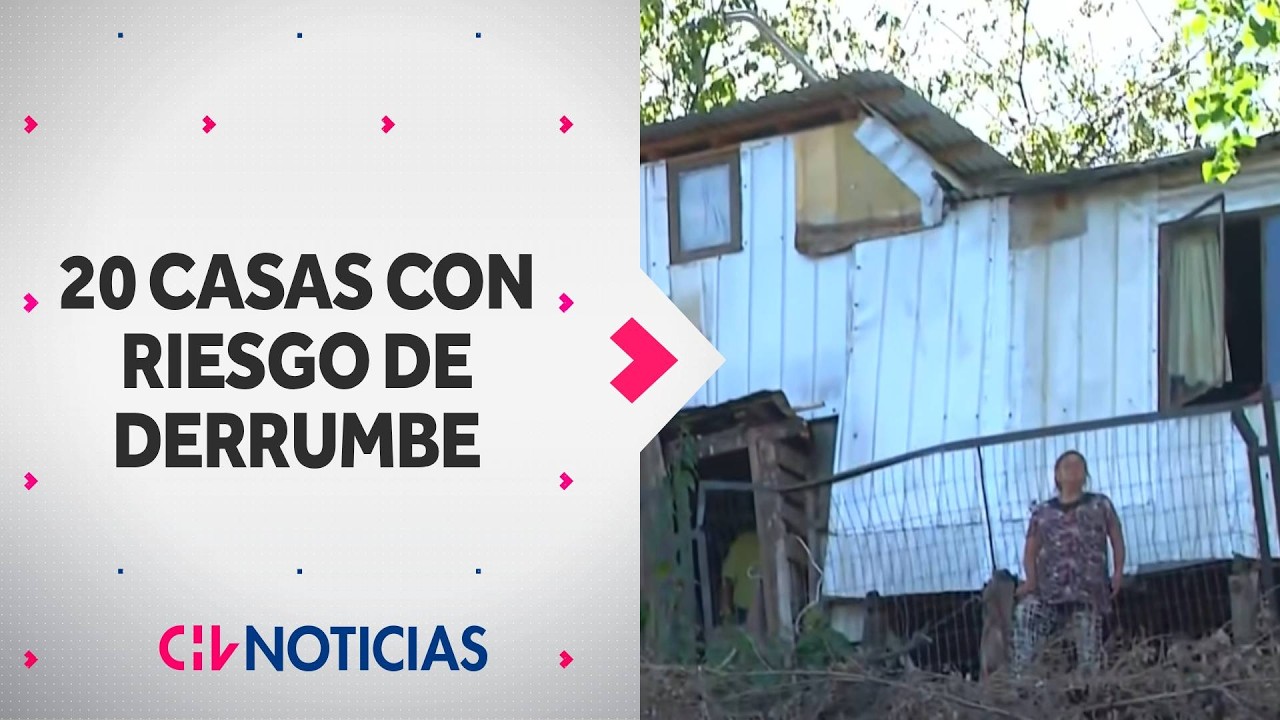 20 casas están en riesgo de derrumbe en Temuco: Vecinos temen que viviendas colapsen con lluvias
