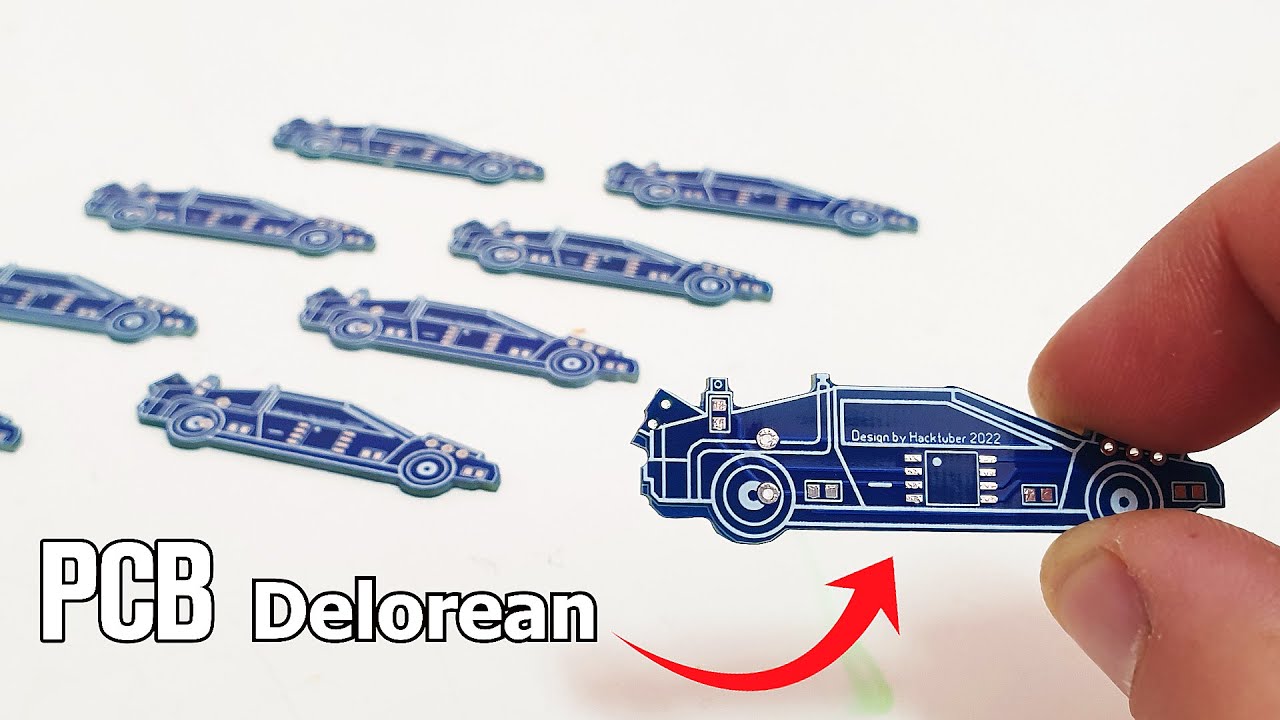 Making PCB Delorean Car Badge