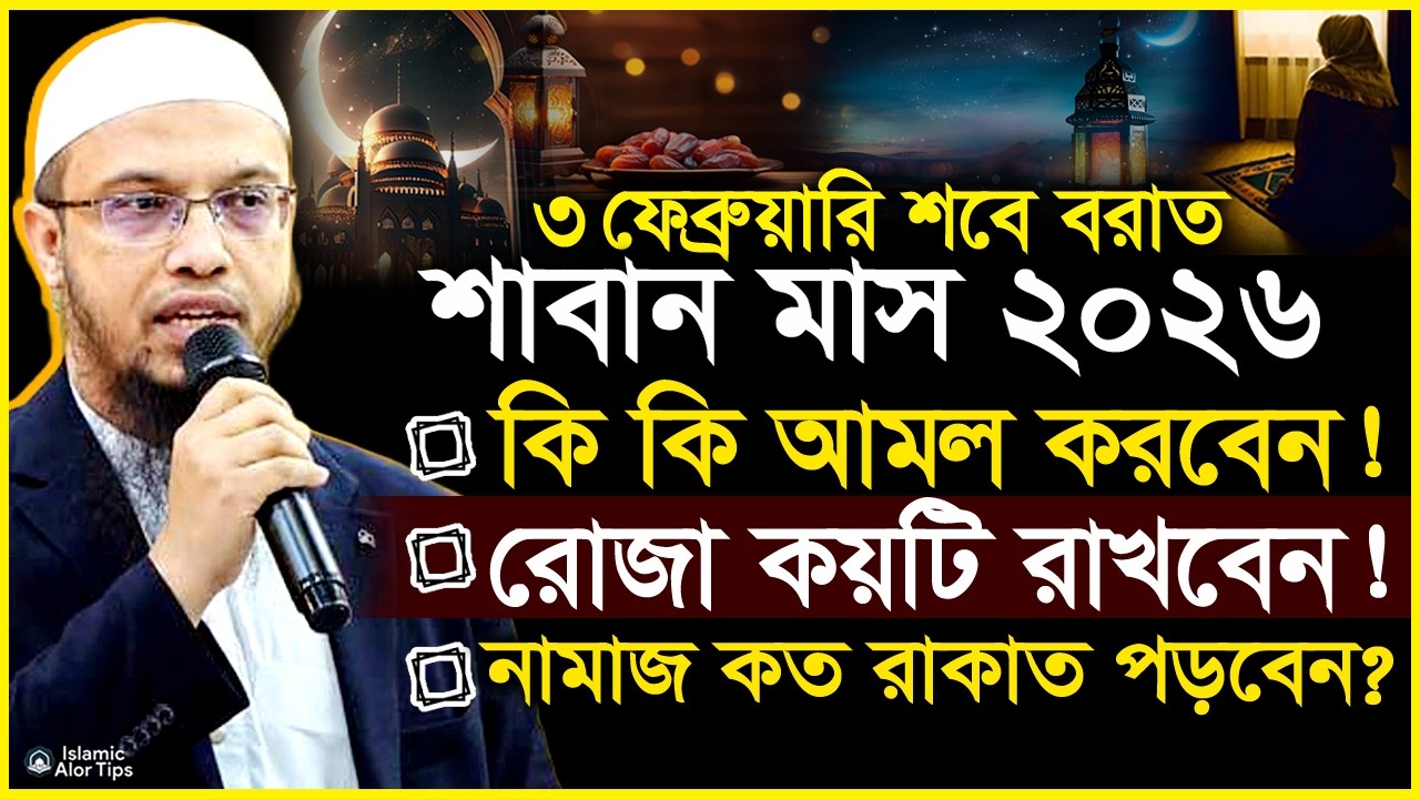 শবে বরাত কত তারিখে ২০২৬? শবে বরাতের রোজা কয়টি? শবে বরাতের আমল? Sobe barat 2026? Shaikh Ahmadullah