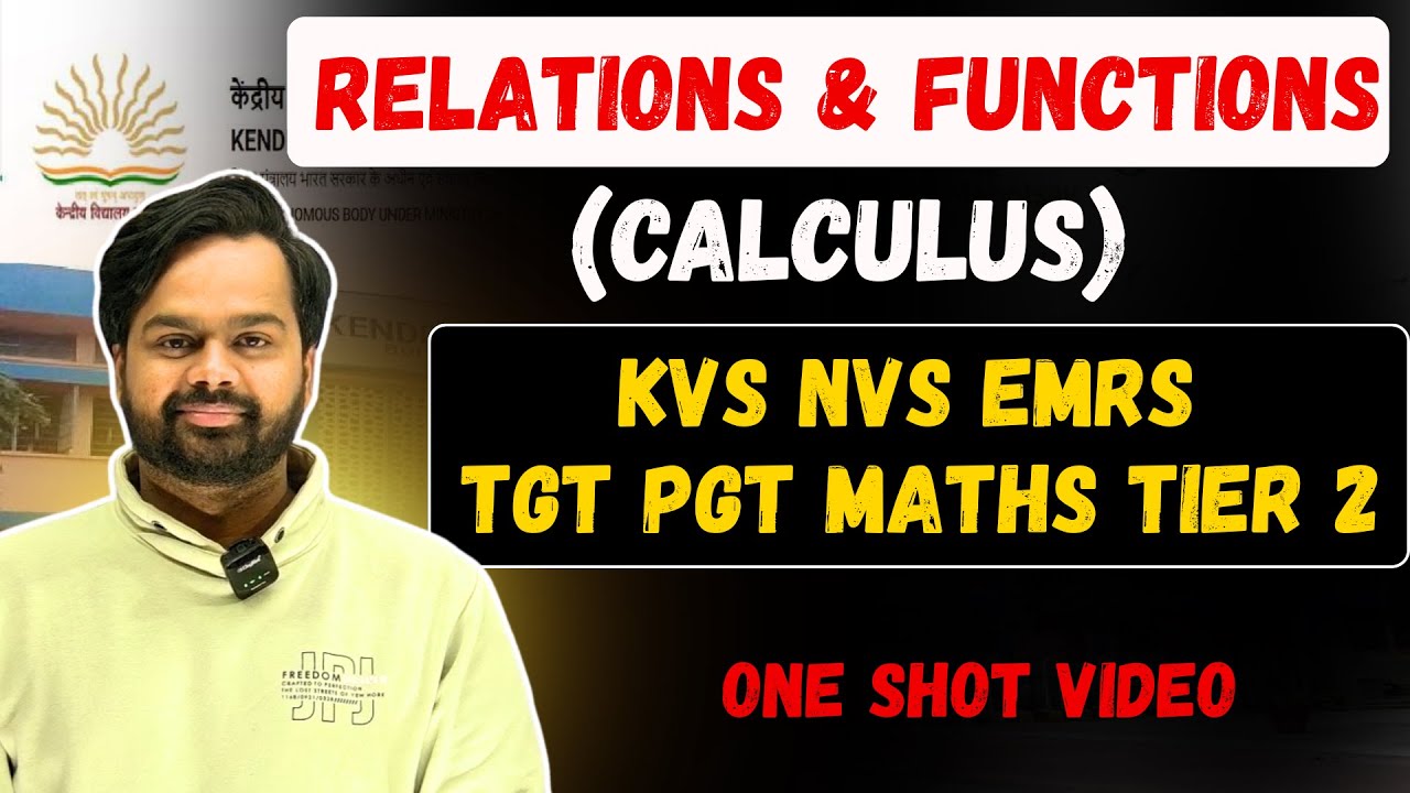 Relations And Functions for KVS NVS EMRS TGT PGT Maths | HSSC TGT Maths Screening | HTET PGT Maths