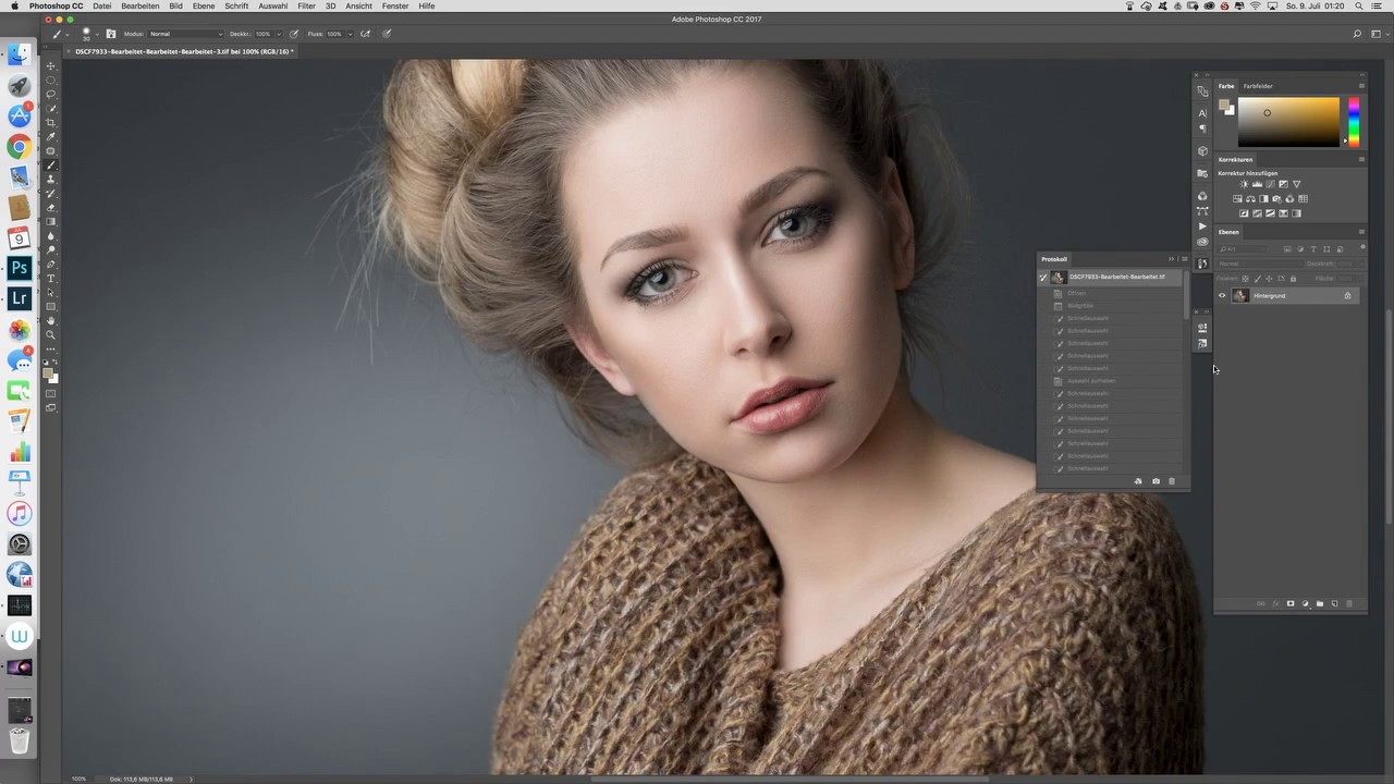 Hintergrund einfügen in Photoshop