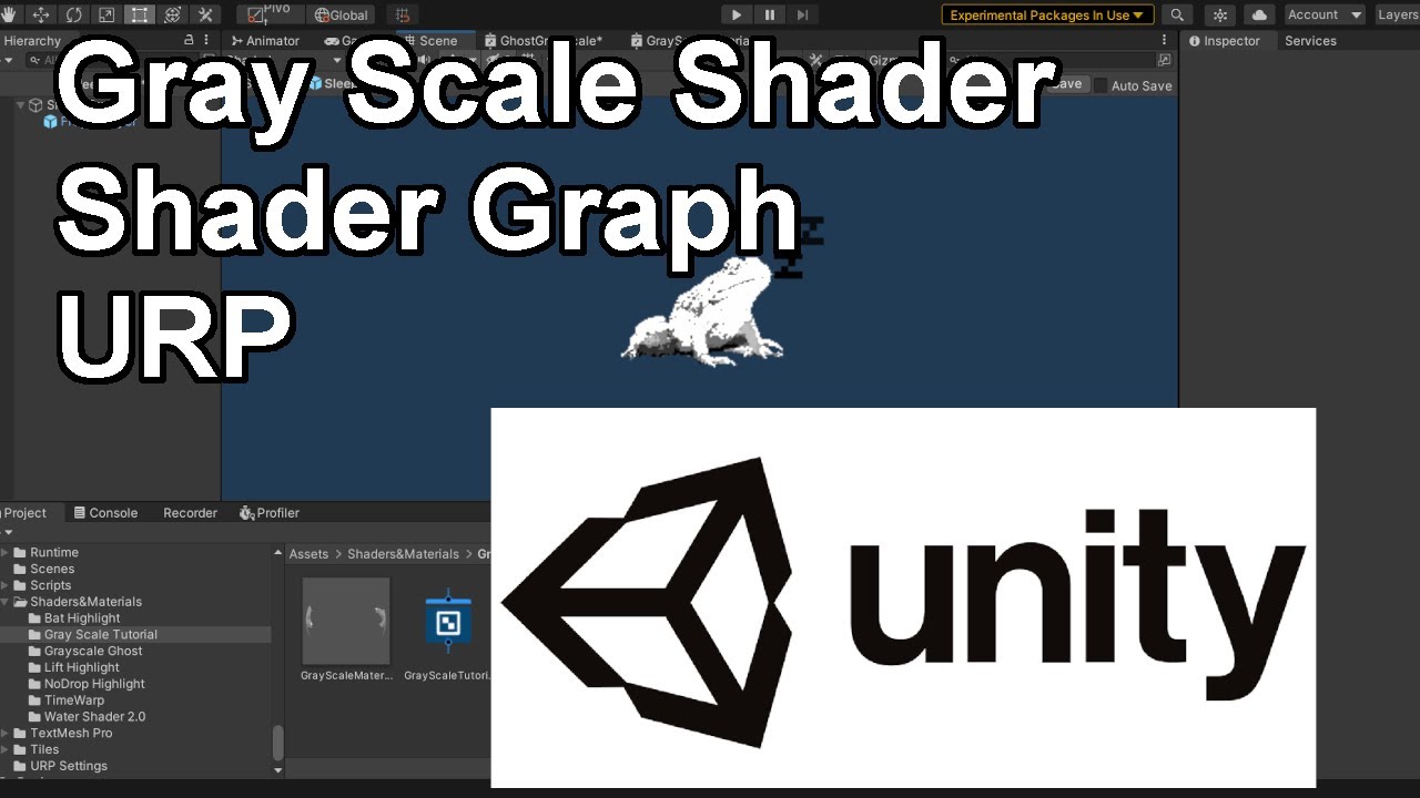Making a Gray Scale Shader in Unity using Shader Graph for URP (April 2022)