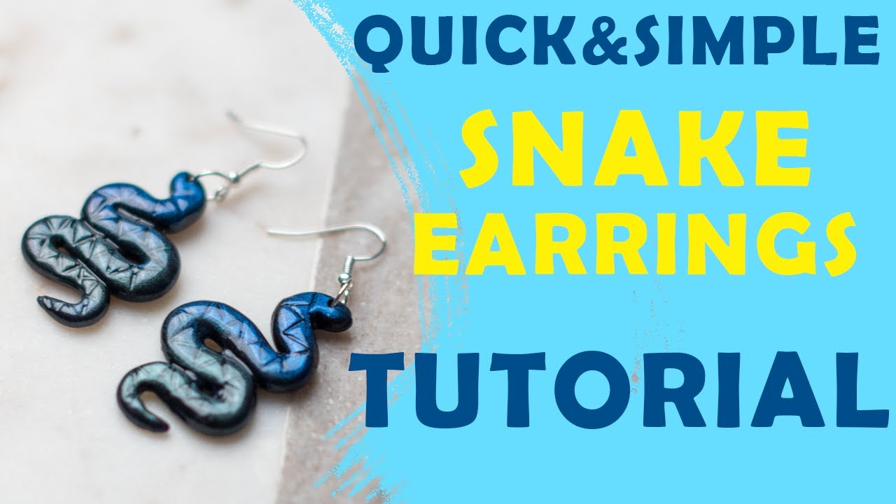 Snake Earrings Tutorial // How to Make Polymer Clay Snake Earrings / Beginners Polymer Clay Tutorial
