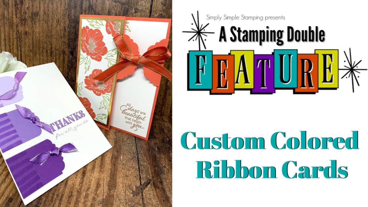 🔴 How to Make 2 Beautiful Cards with Custom Ribbon Accents