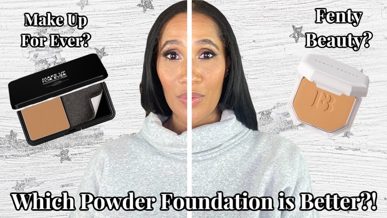 Make Up For Ever Matte Velvet Powder Foundation vs the Fenty Beauty Soft Matte Powder Foundation!