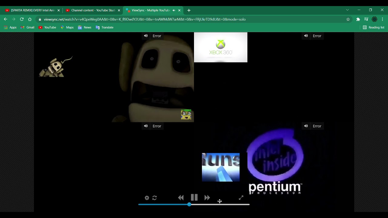 FNATL vs Xbox vs FNAF VR vs Intel has a sparta madhouse v2 remix