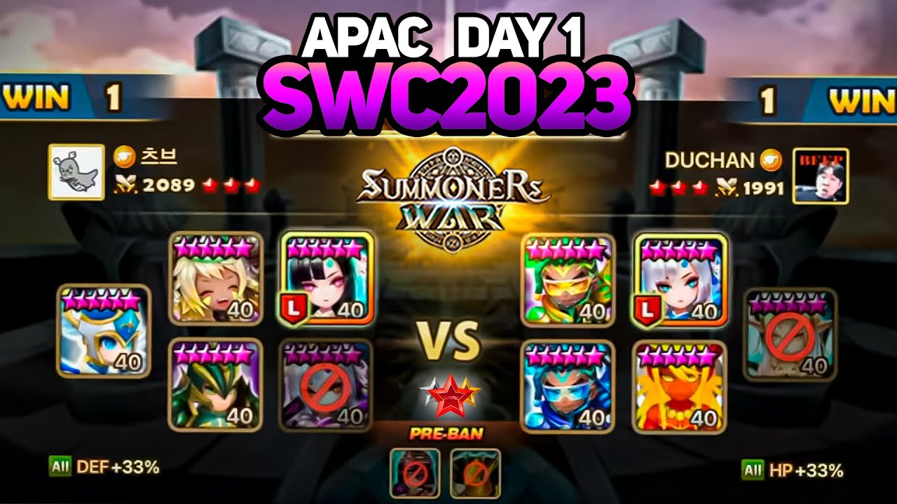 DUCHAN vs CHOVY (BO3). SWC2023 APAC Preliminary Day 1 - Summoners War