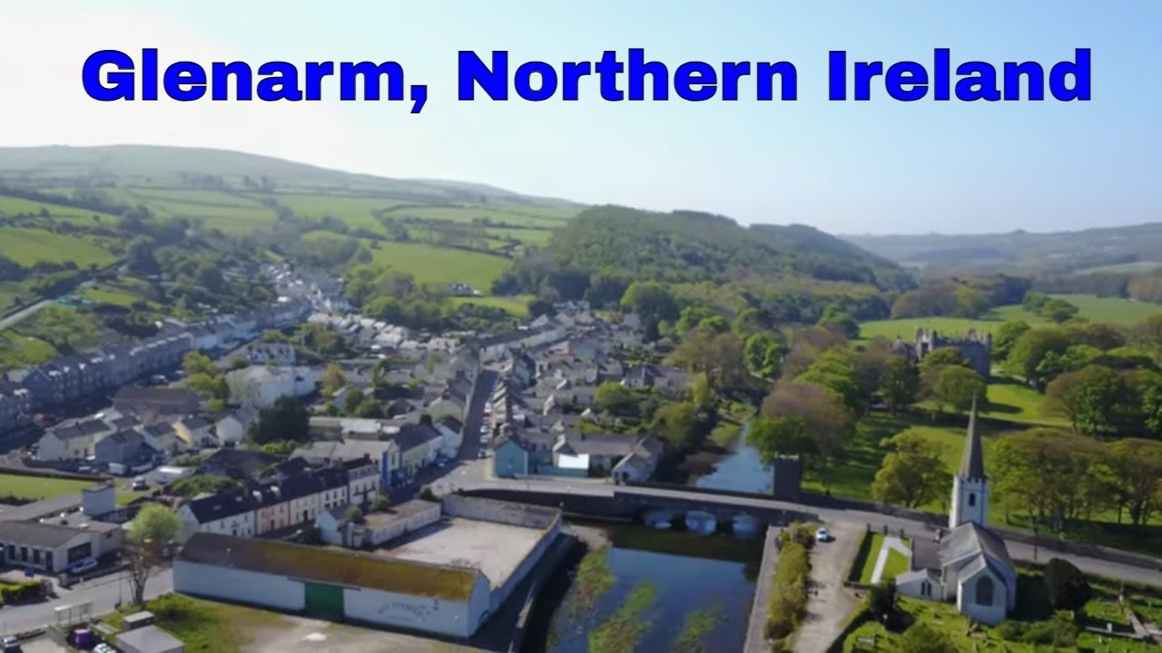 Drone Glenarm, Northern Ireland | Glenarm Castle | County Antrim | Irish Sea