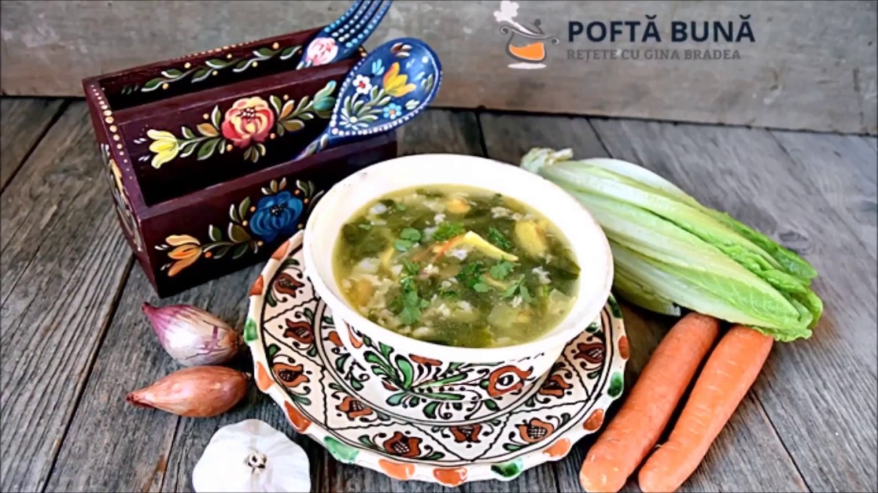 Ciorba de salata verde cu afumatura, reteta ardeleneasca