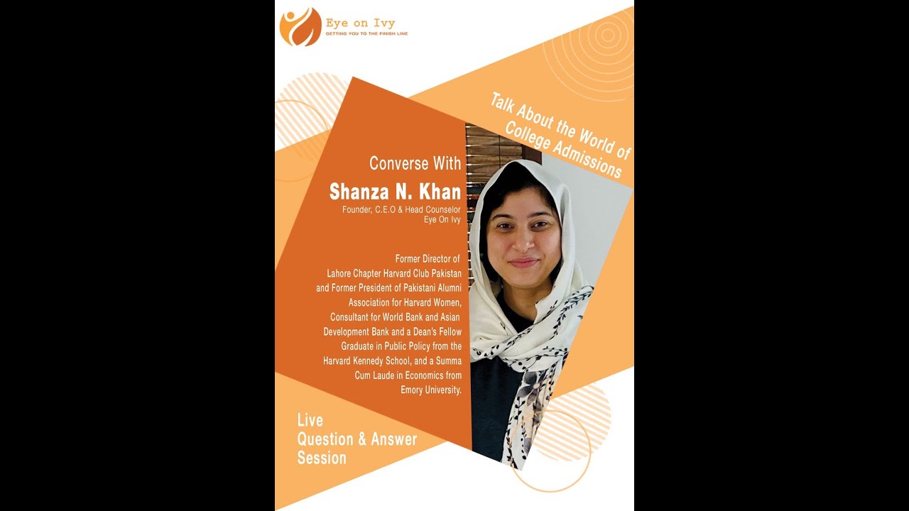 Shanza N. Khan from Eye On Ivy with Xaryab Haschmi from TGL (on Education Abroad)