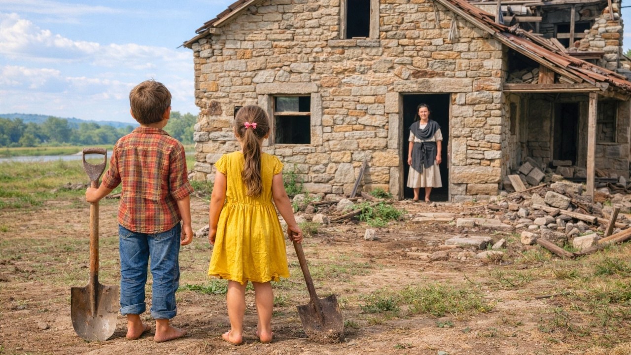 Viúva e sem filhos, ela acolhe duas crianças perdidas… e juntos transformam aquele lugar inteiro