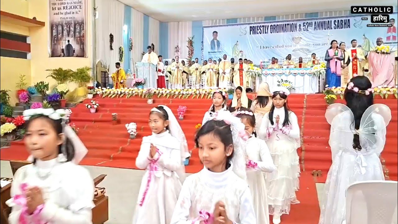 Dance procession for the Holy Bible reading || Udalguri Parish 52nd annual sabha_Priestly ordination