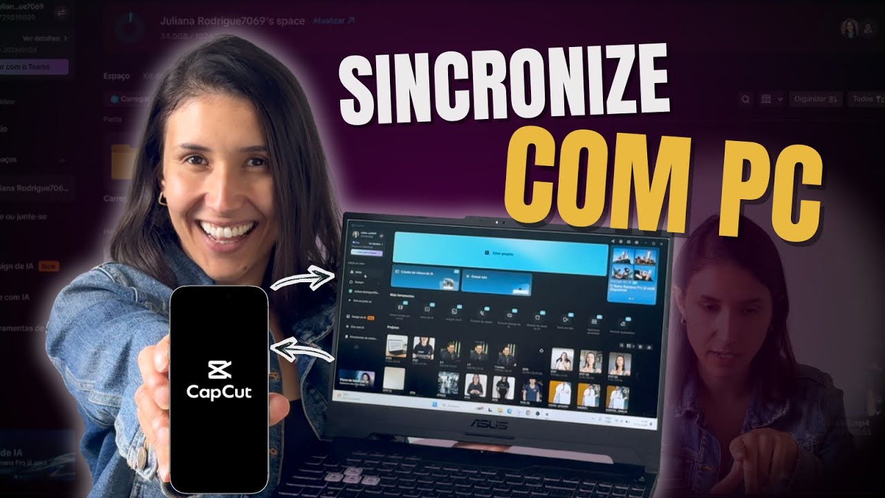 Como SINCRONIZAR CAPCUT PC com CELULAR e vice-versa - MUITO FÁCIL