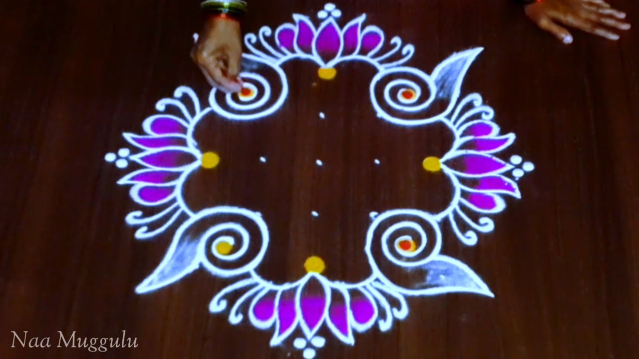 Amazing rangoli design🌷Beautiful muggulu🌷Festival special muggulu 5×5 dots#naamuggulu|| Naa Muggulu