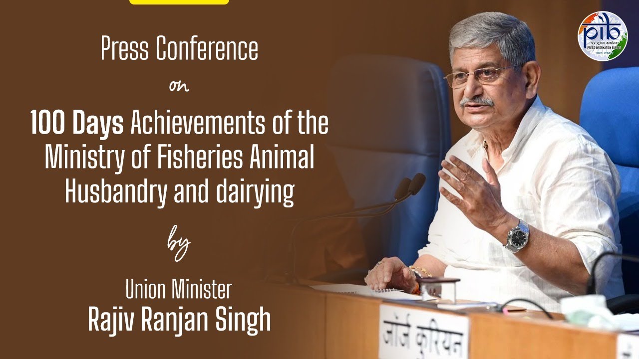 Press Conference by Union Minister Rajiv Ranjan Singh