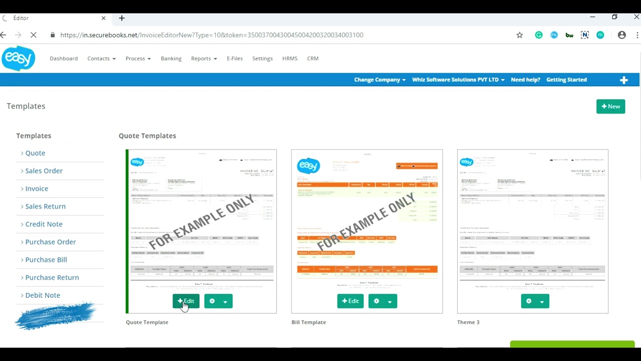 Invoice HTML Editor   Edit an Invoice in Easy GST Accounting Software