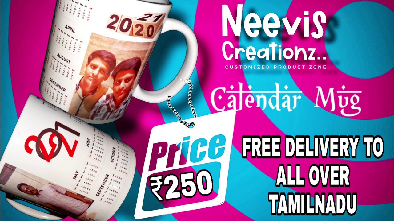 Calendar Mug | Customized Photo Mug Printing | Photo Mug Online Order | Free Delivery Charge