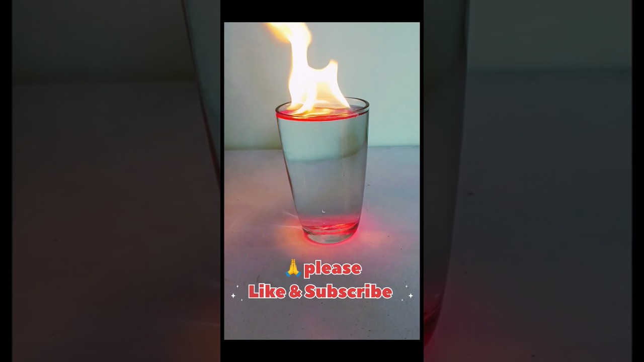 Fire 🔥 On Water | Science Experiment | #shorts #science #tricks #magic #fire #physics #shortsfeed