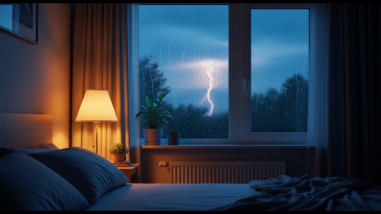 Rain Sounds for Sleeping 30 Minutes 🌧️ No Ads | Thunder | Black Screen | Study & Relax