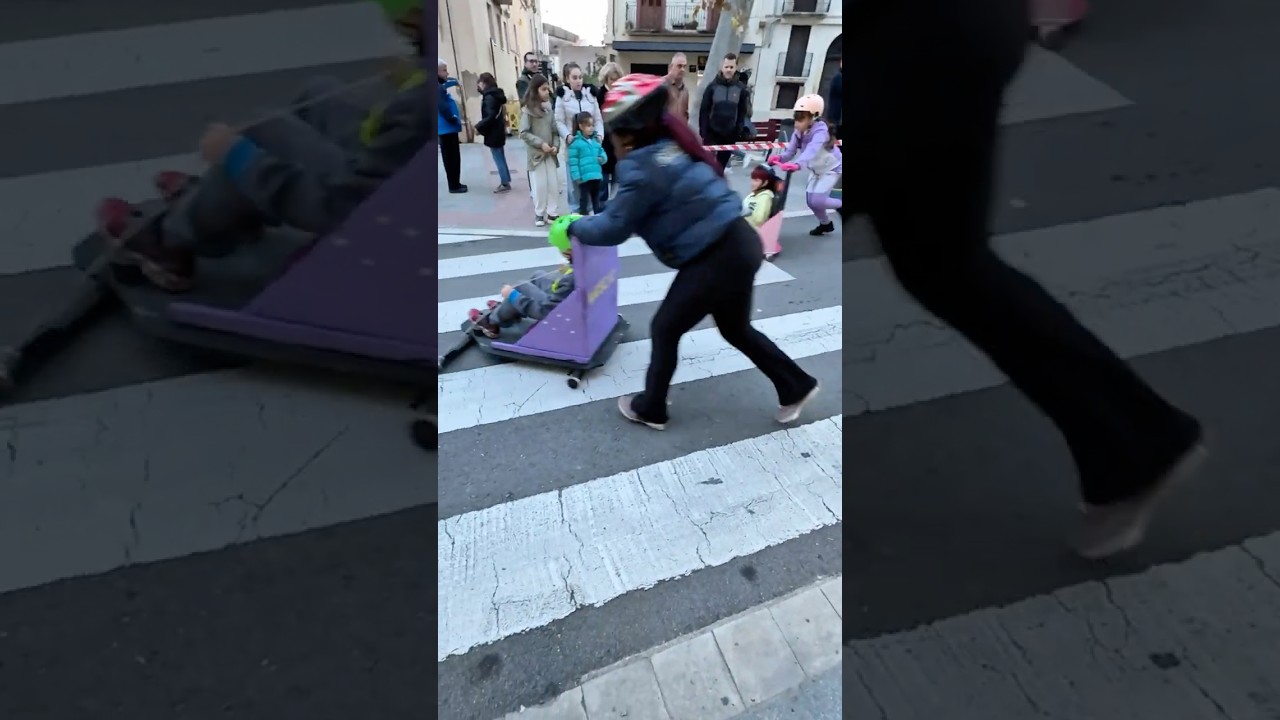 ЭТО БЕЗУМИЕ! Гонки на самодельных тележках в La Canonja, Испания.