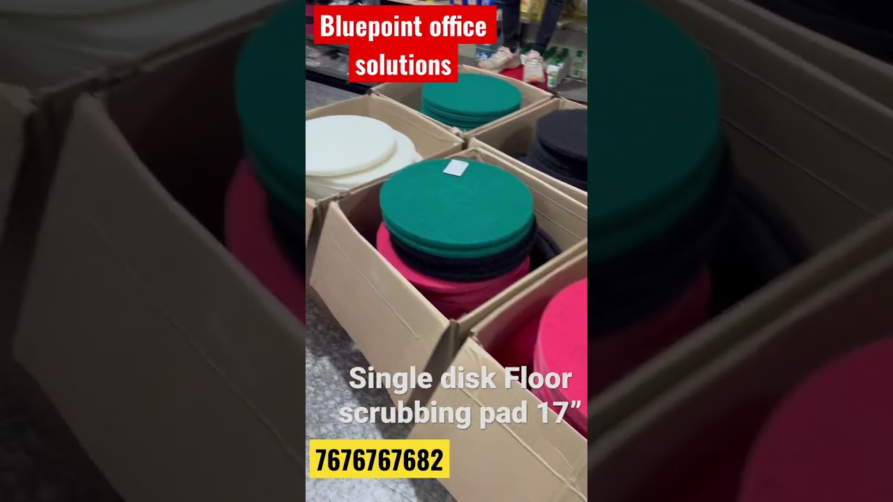Single disk floor scrubbing pad 17&rdquo; #Bluepointofficesolutions    #cleaningproducts #bangalore