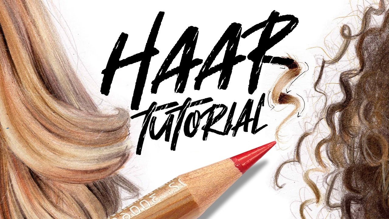 HAARE zeichnen lernen | Realistisch mit Buntstiften ... & Rezo. | Tutorial