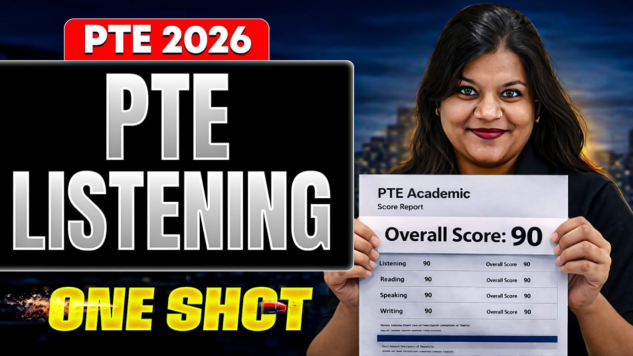 PTE Listening  Full Course in 1 Hours: Updated Strategy & Practice Plan for 2026