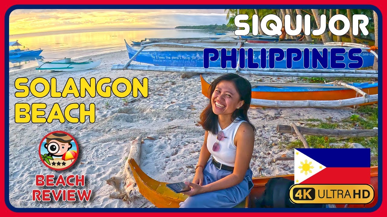 🇵🇭 Solangon Beach Siquijor (Perfect beach for Sunsets!) 4k Walking Tour / 4k Beach Walk