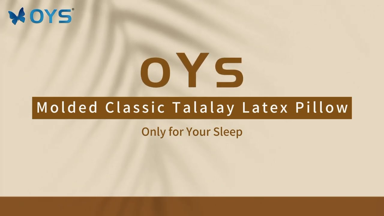 OYS Molded Classic Talalay Latex Pillow with Removable Tencel Cover (White)