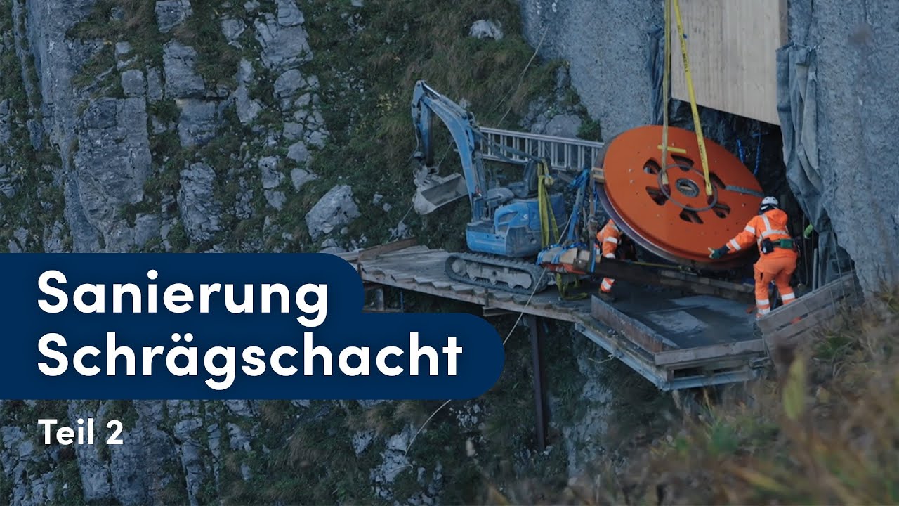 Sanierung Schrägschacht Kraftwerk Glattalp · Windenaufzug · Teil 2