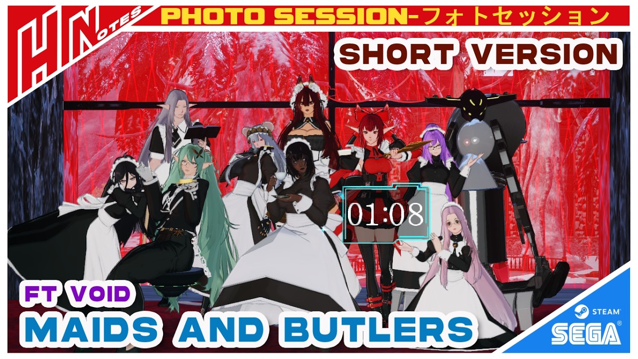 【PSO2NGS】Photo Session:Maids+Butlers Short Version Video Ft Void