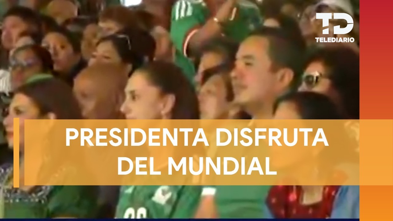 La presidenta Claudia Sheinbaum disfruta el partido inaugural del Mundial 2026 en la CDMX