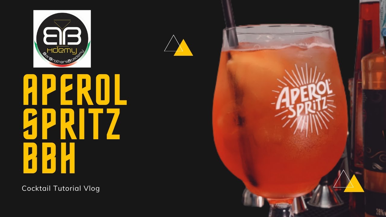 Tutorial Come preparare un Cocktail Aperol Spritz | Simone Gaudio per BarBrothersHdemy