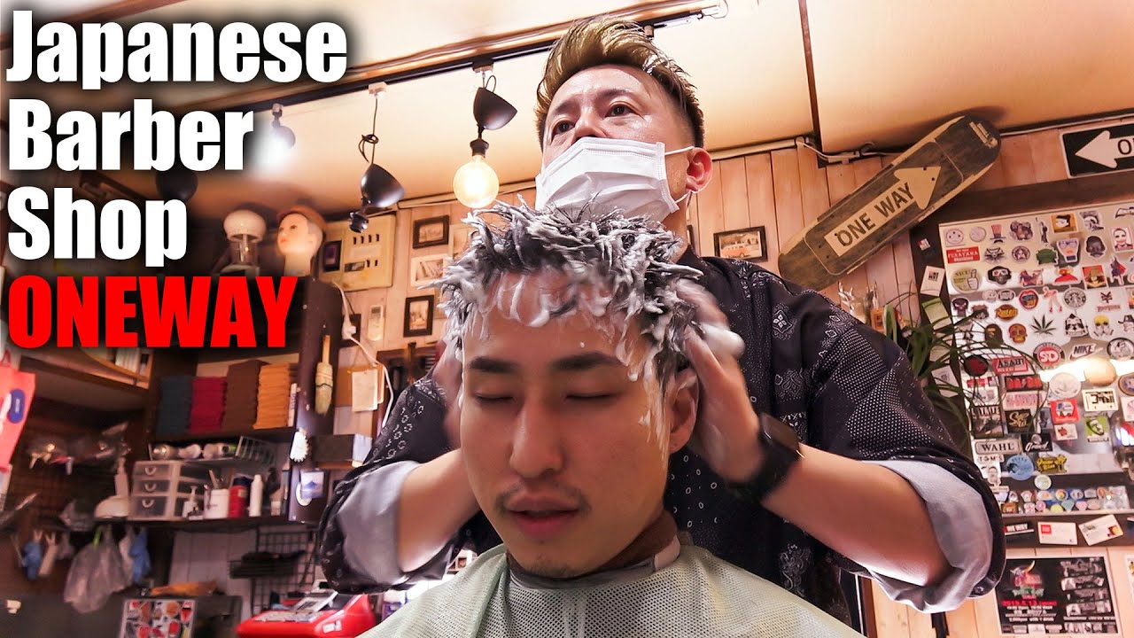 手作り内装が良い感じの床屋さん💈髪切堂ONEWAY | JapaneseBarber Shop